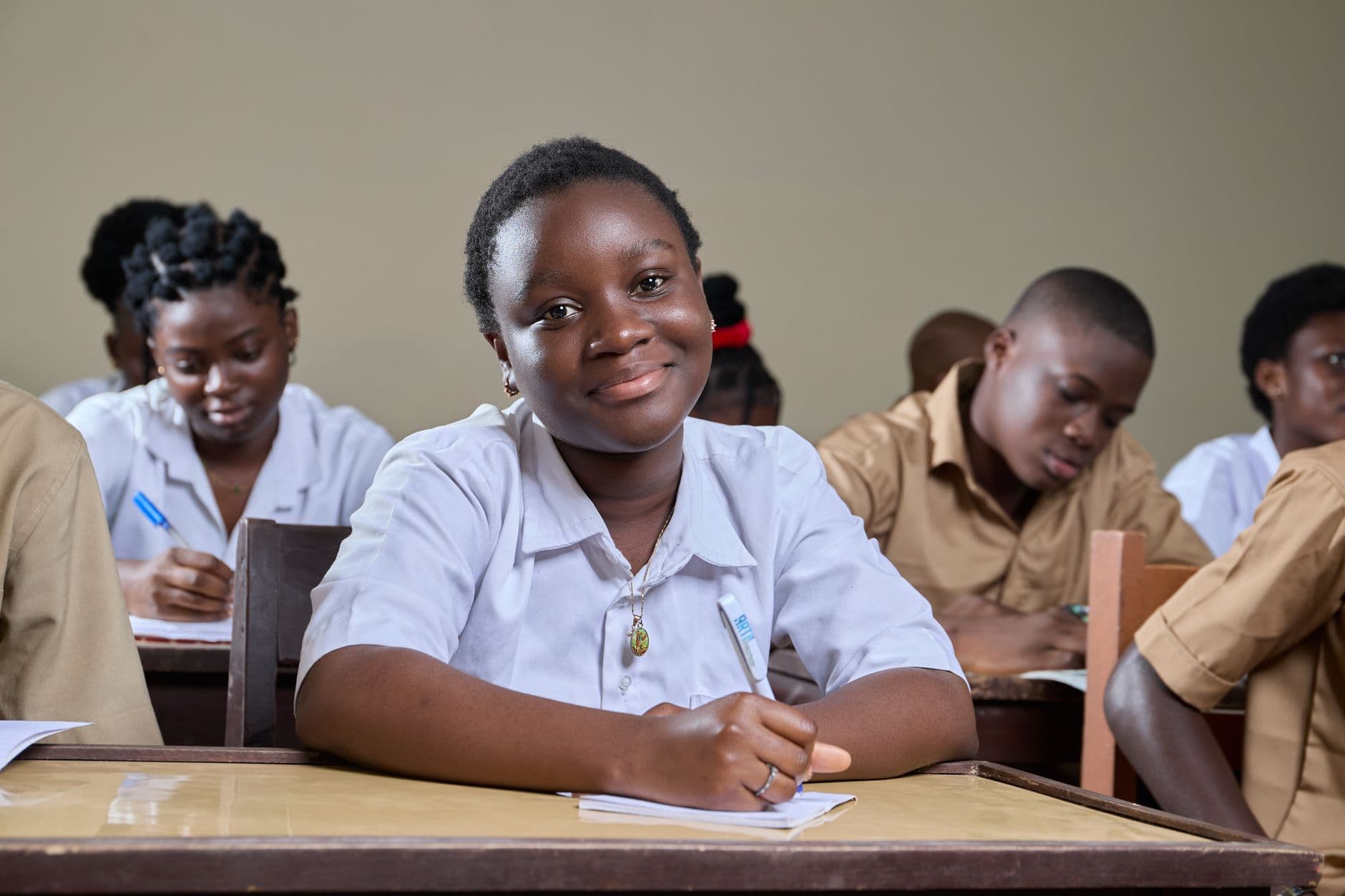 Student in classroom