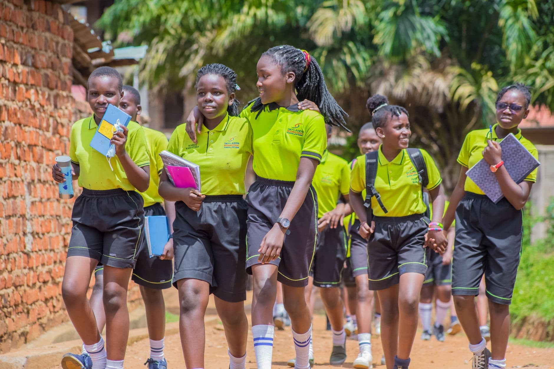 Students walking