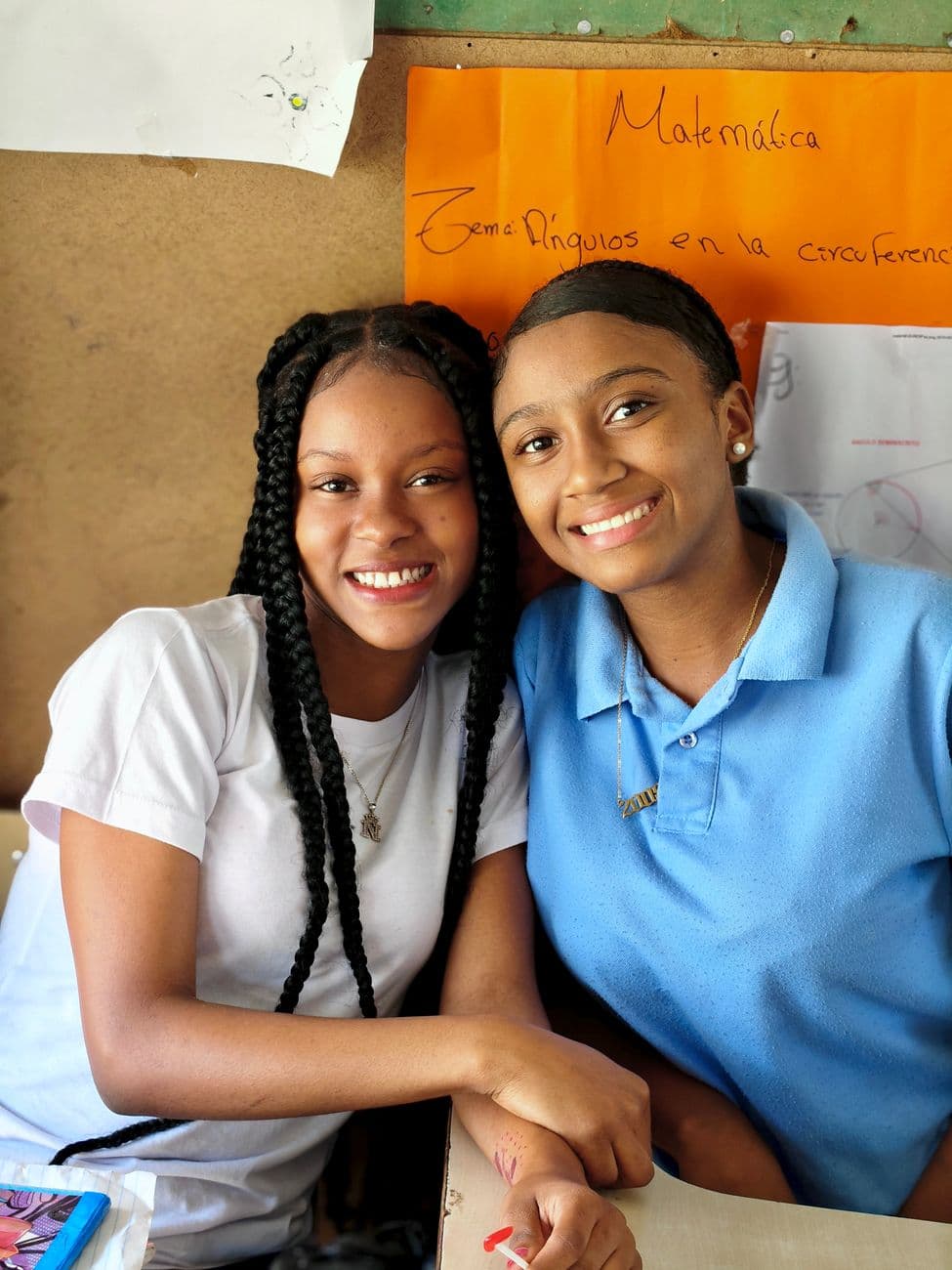 Volunteer with students
